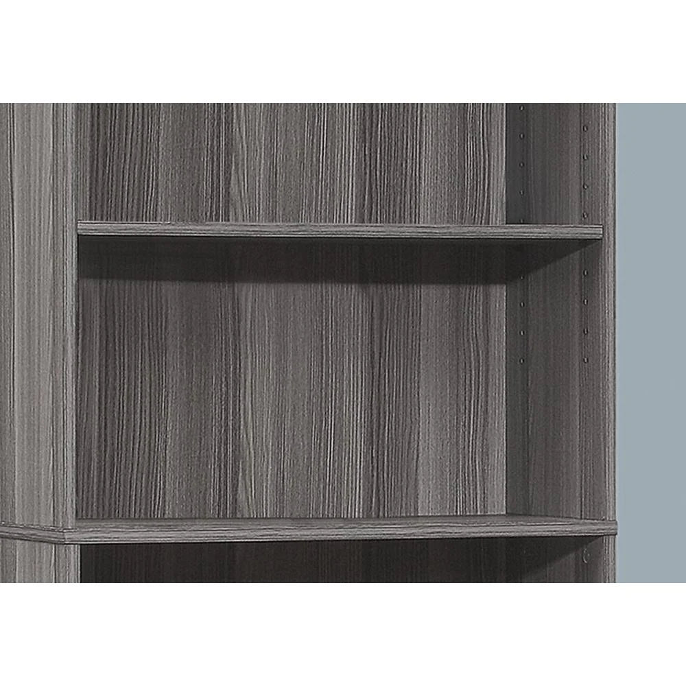 Monarch Specialties Bookshelf, Bookcase, 6 Tier, 72"H, Office, Bedroom, Brown Laminate, Transitional