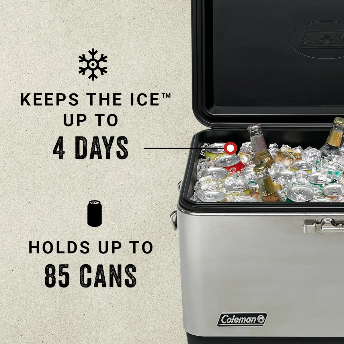 Coleman Reunion™ 54-Quart Steel Belted® Matte Cooler, Midnight