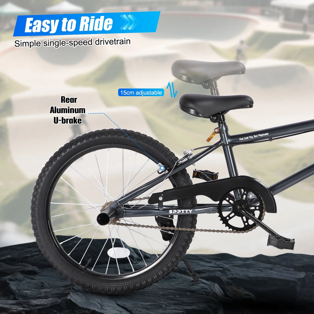 SPPTTY 20" Freestyle BMX Bike with 4 Pegs,Kids Bicycle for Teen Beginner, Age 7-14 Years,Multicolor