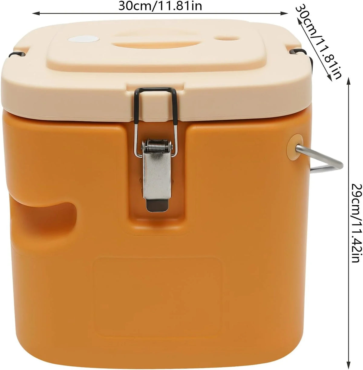 Insulated Soup Carrier Coolers,  2.5 Gallon Food Warmer/Coolers Box for Food Storage, Large Stainless Steel Leakproof Lid Insulated Soup Container (Red)