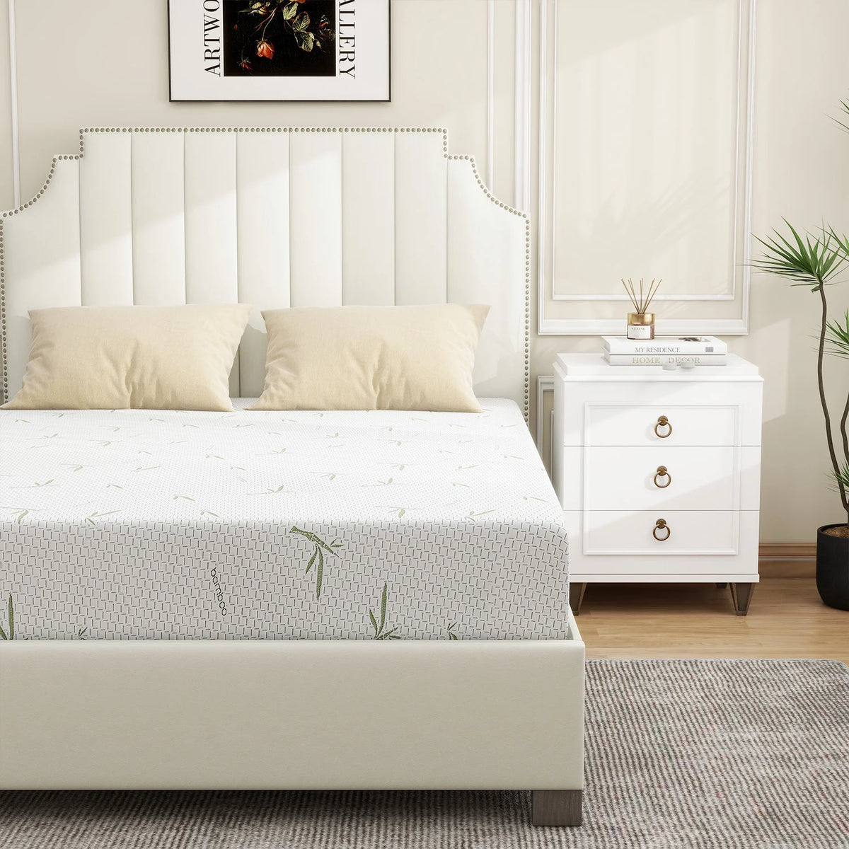 6'' Twin Size Memory Foam Mattress with Cover Breathable Bed Mattress in a Box, CertiPUR-US, Made in USA