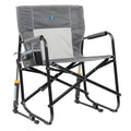 GCI Outdoor Freestyle Rocker XL Oversized Foldable Rocking Camp Chair, Pewter