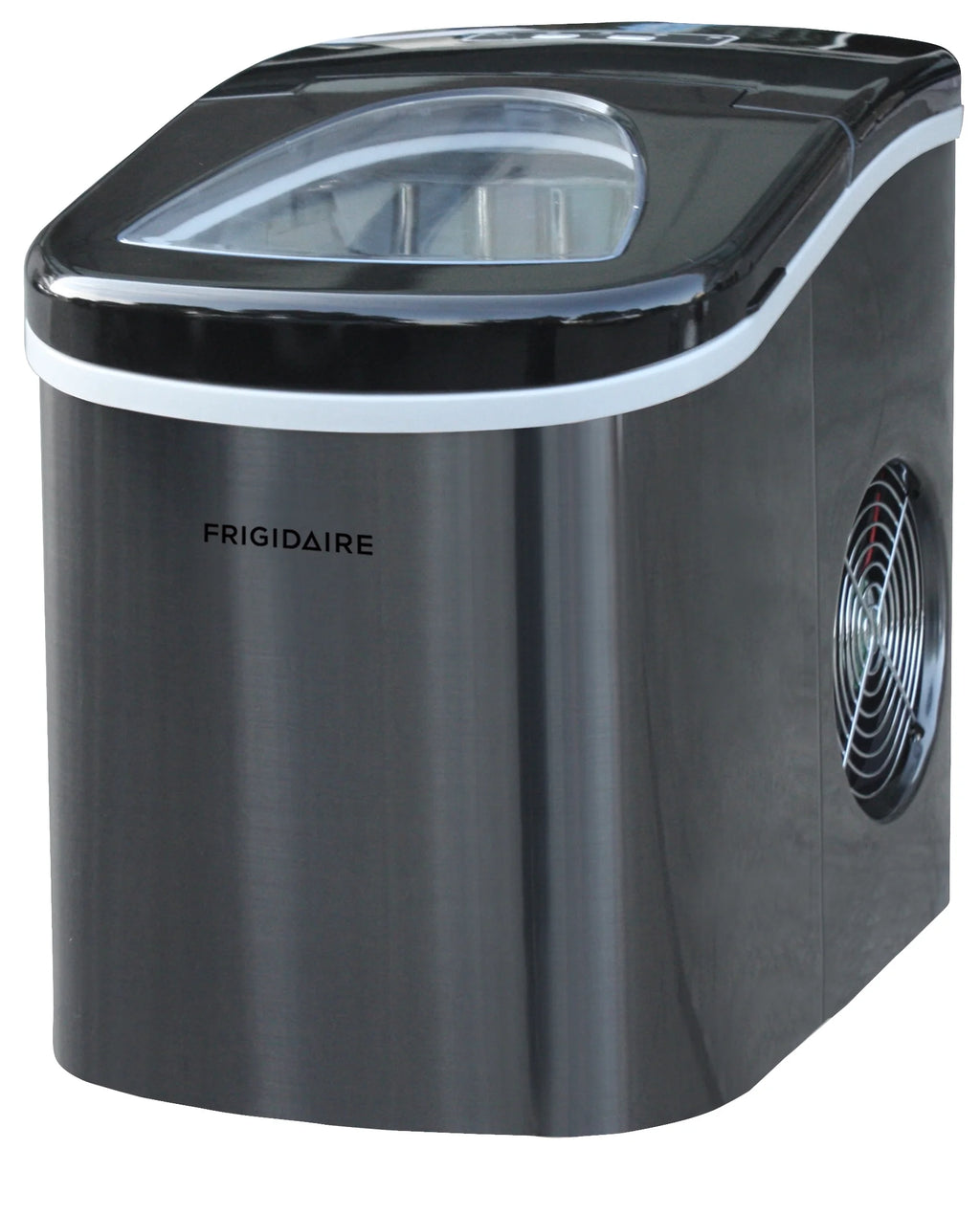 Frigidaire Portable Self Cleaning Ice Maker, Black Stainless Steel, (EFIC117-Ssblack_Sc)