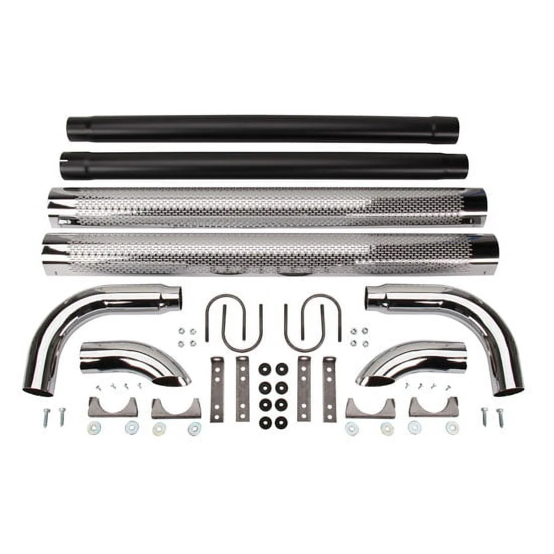 Patriot Exhaust 70 in Long Shielded Chrome Exhaust Side Pipes 2 pc P/N H1070