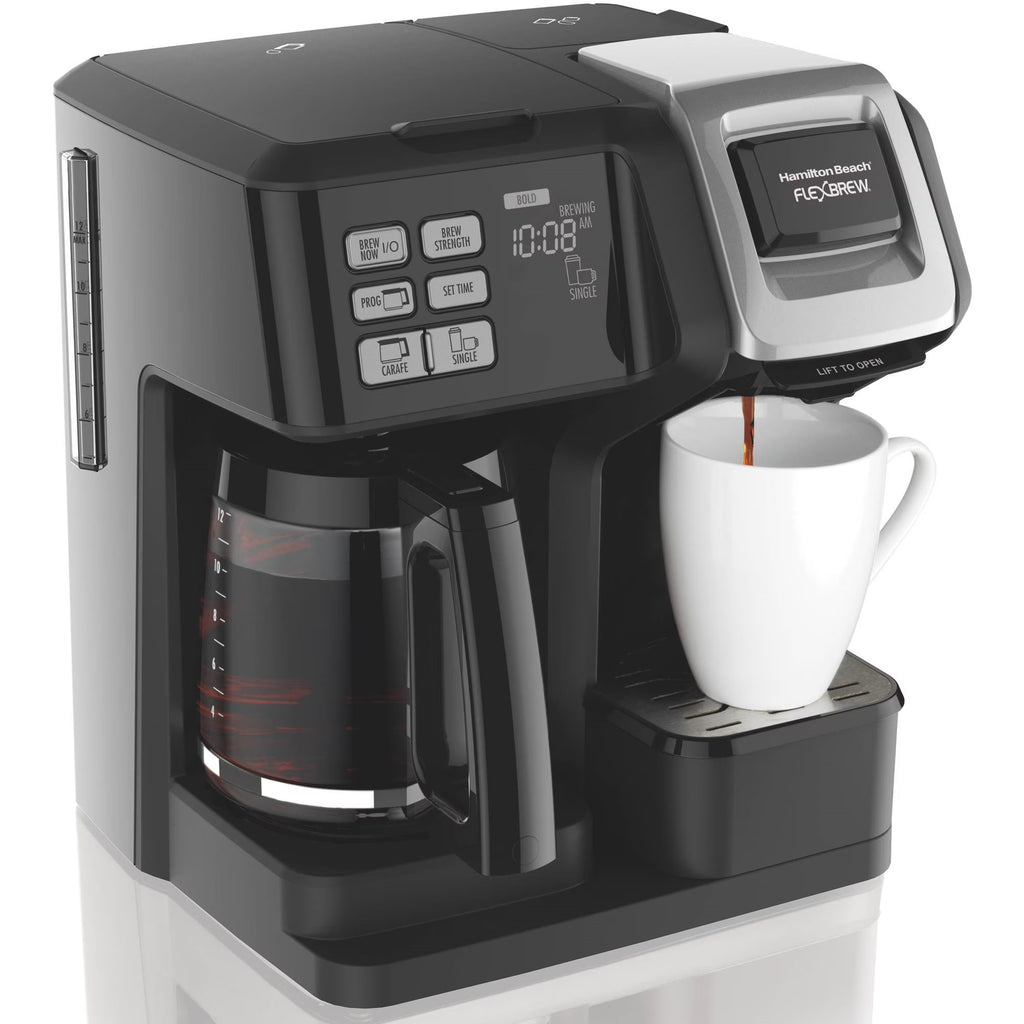 Hamilton FlexBrew Programmable Single Serve Pod to 12 Cup Coffee Maker, Black