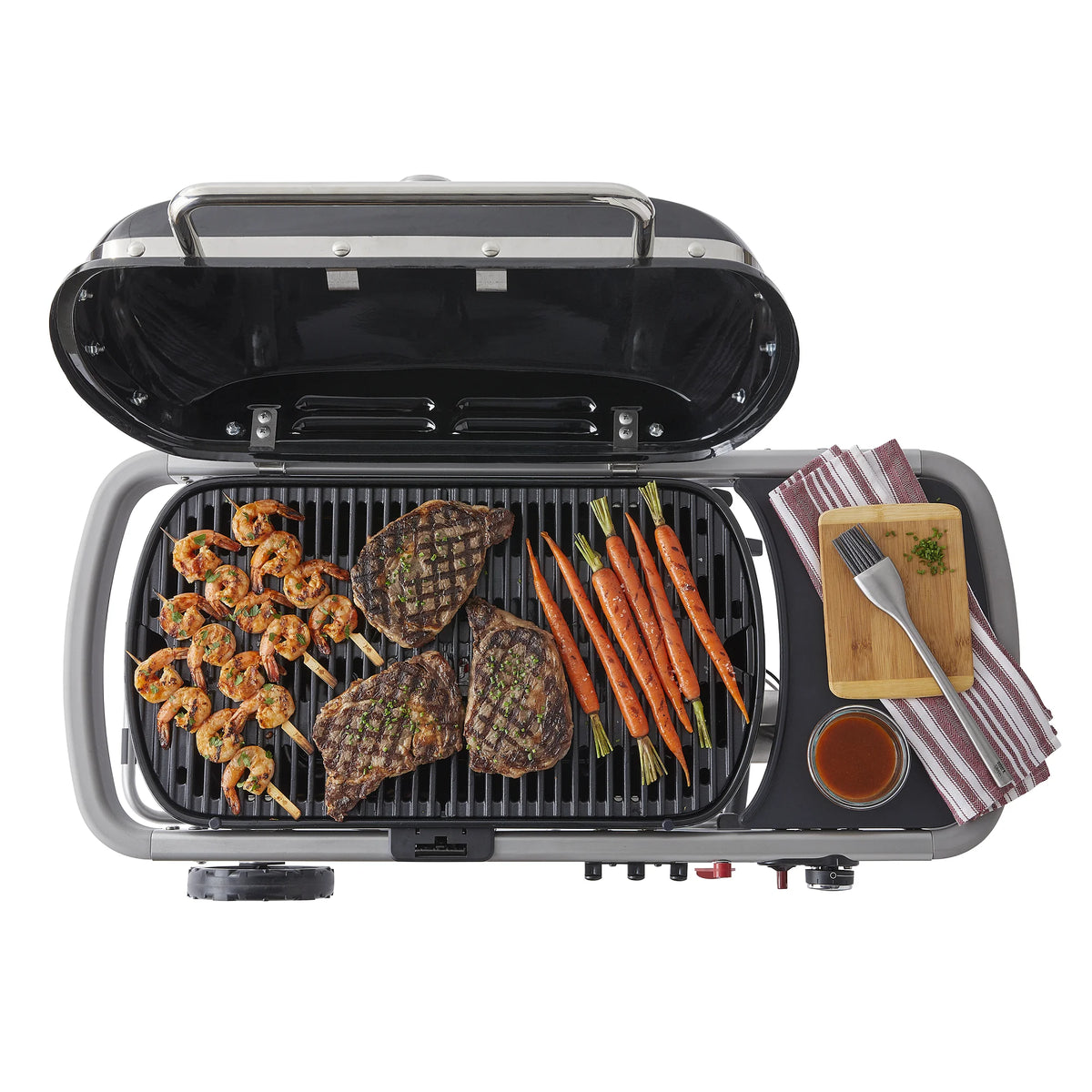 Traveler Portable Propane Gas Grill, Black