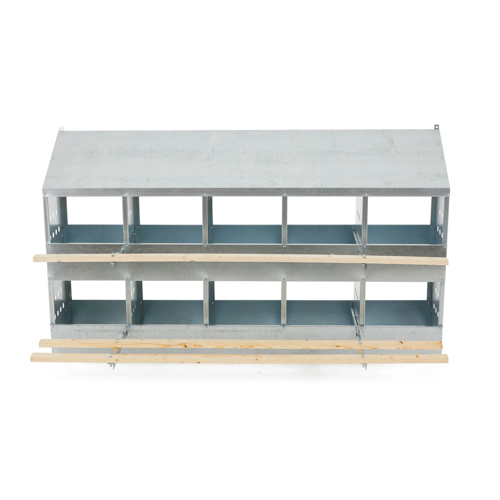 Brower Galvanized Steel 6 Hole 30 Bird Poultry Nest Chicken Brooding Box