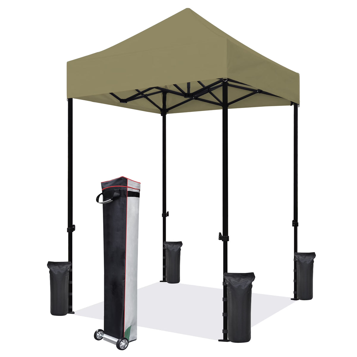 Eurmax 5x5 Pop up Canopy Outdoor Heavy Duty Tent,Ruby