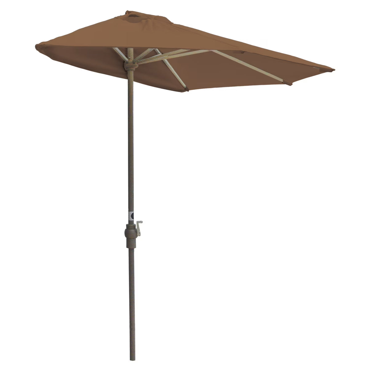 OFF-THE-WALL BRELLA Sunbrella Half Umbrella, 9'-Width, Teak Canopy