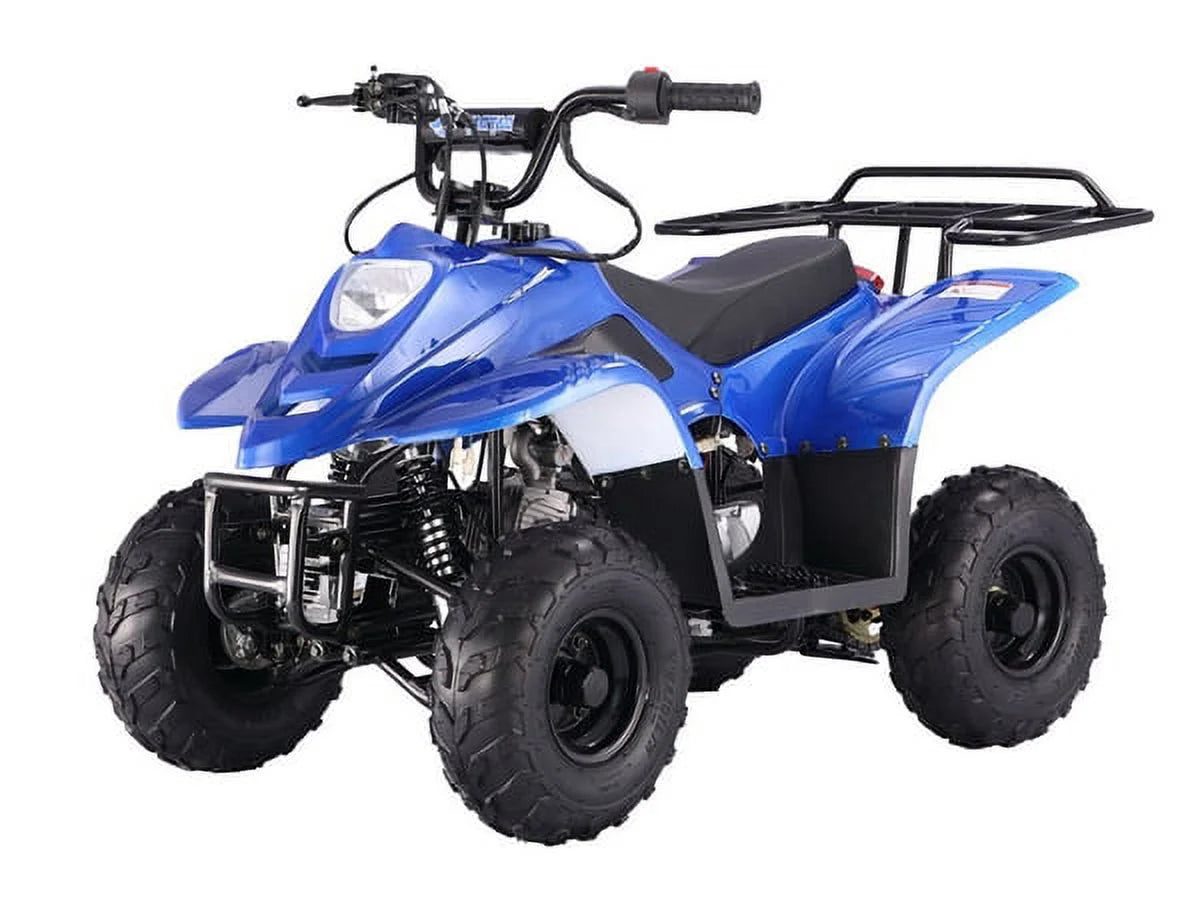 HHH Upgraded  110cc ATV Boulder Gas 110cc ATV Quads Youth ATV Quad ATVs Fully Automatic Children 4 Wheeler  ( Black color  )