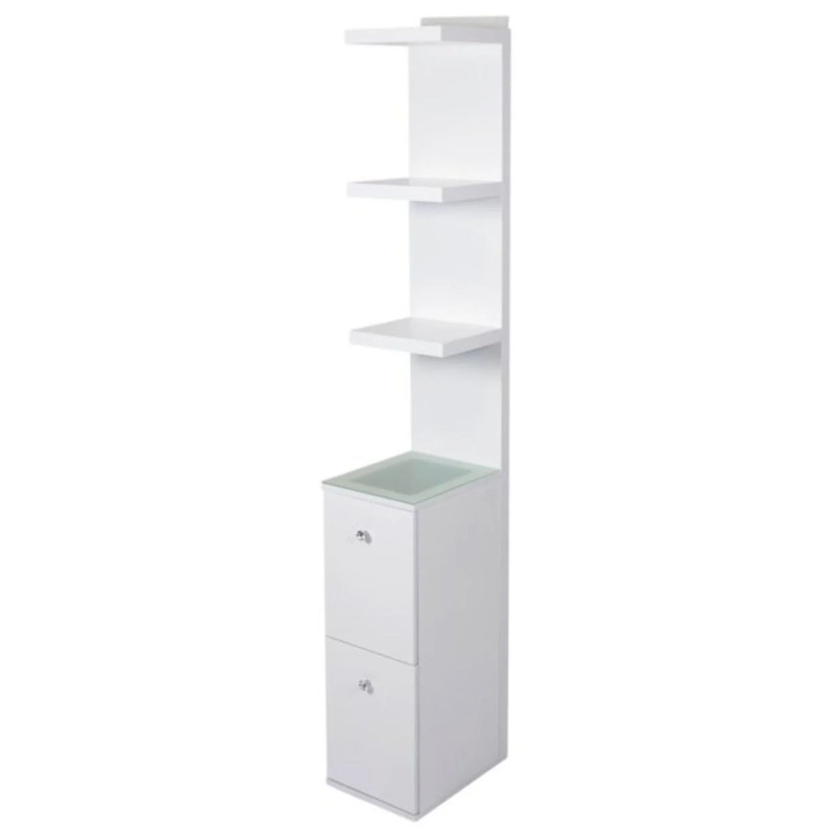 Impressions Vanity Slaystation Natalie Display Shelves with Rack and Storage Cabinet (Light Pink)