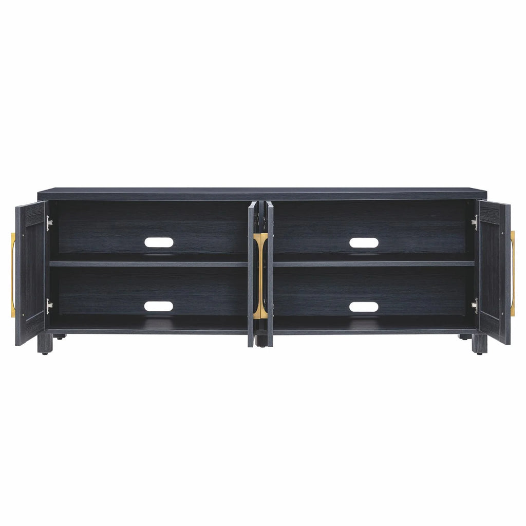 Evelyn&Zoe Chabot Rectangular TV Stand for TV's up to 75", Alder Brown
