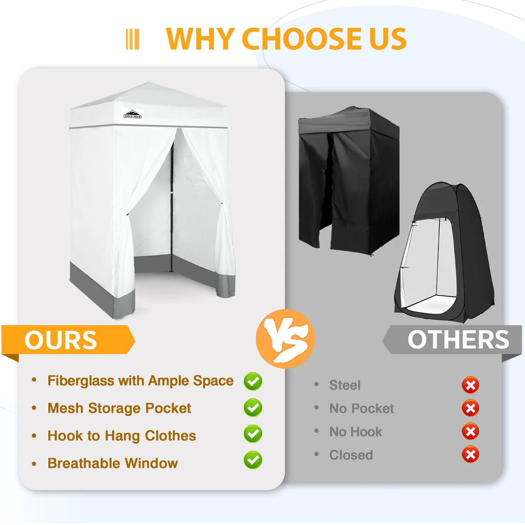 EAGLE PEAK Flex Ultra Compact 4 ft x 4 ft Pop-up Changing Room Canopy, Portable Privacy Cabana