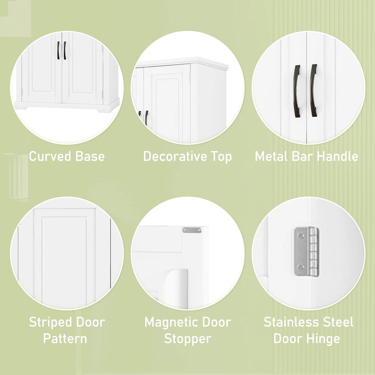 Euroco Bathroom Storage Cabinet with Multi-Functional Storage Space, Drawer with Slide Rails, Adjustable Shelf