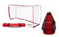 PowerNet 8x4 Ft Soccer Goal Portable Bow Style Net and Large Ball Carry Bag Bundle | Quick Setup Ultra Portable | Full Size Framed Soccer Goal | Perfect for Teams and Coaches