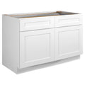 Design House Brookings Ready to Assemble Wood Shaker 2-Door and 2-Drawer Kitchen Base Cabinet (48 x 34.5 x 24), Sherwin Williams? White