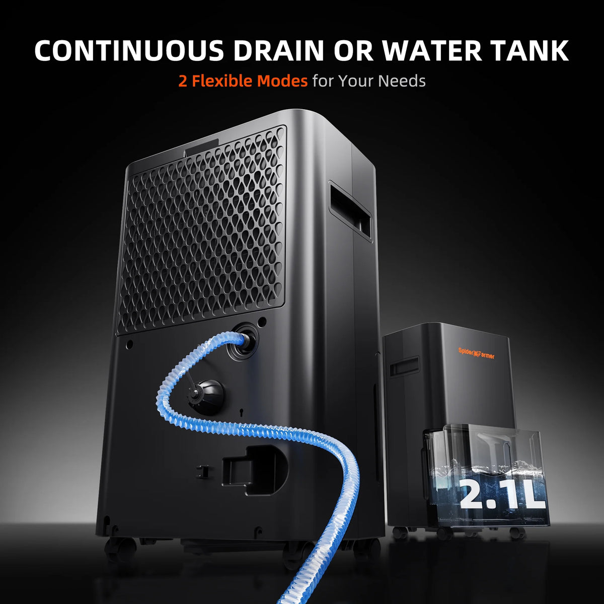 Spider Farmer 32 Pint Dehumidifier with Drain Hose for Grow Tent and Grow Room