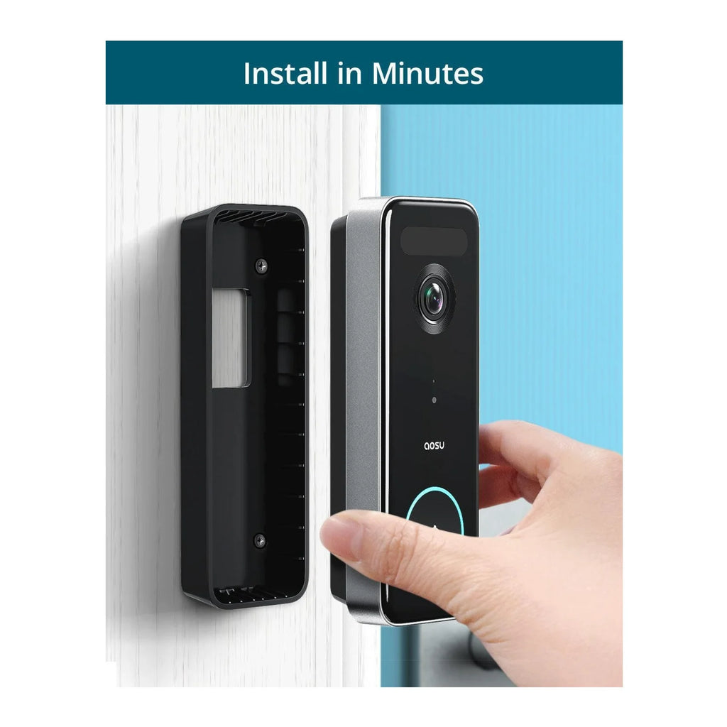 AOSU Waterproof Video Doorbell Ultra with 5MP Ultra HD Camera and HomeBase