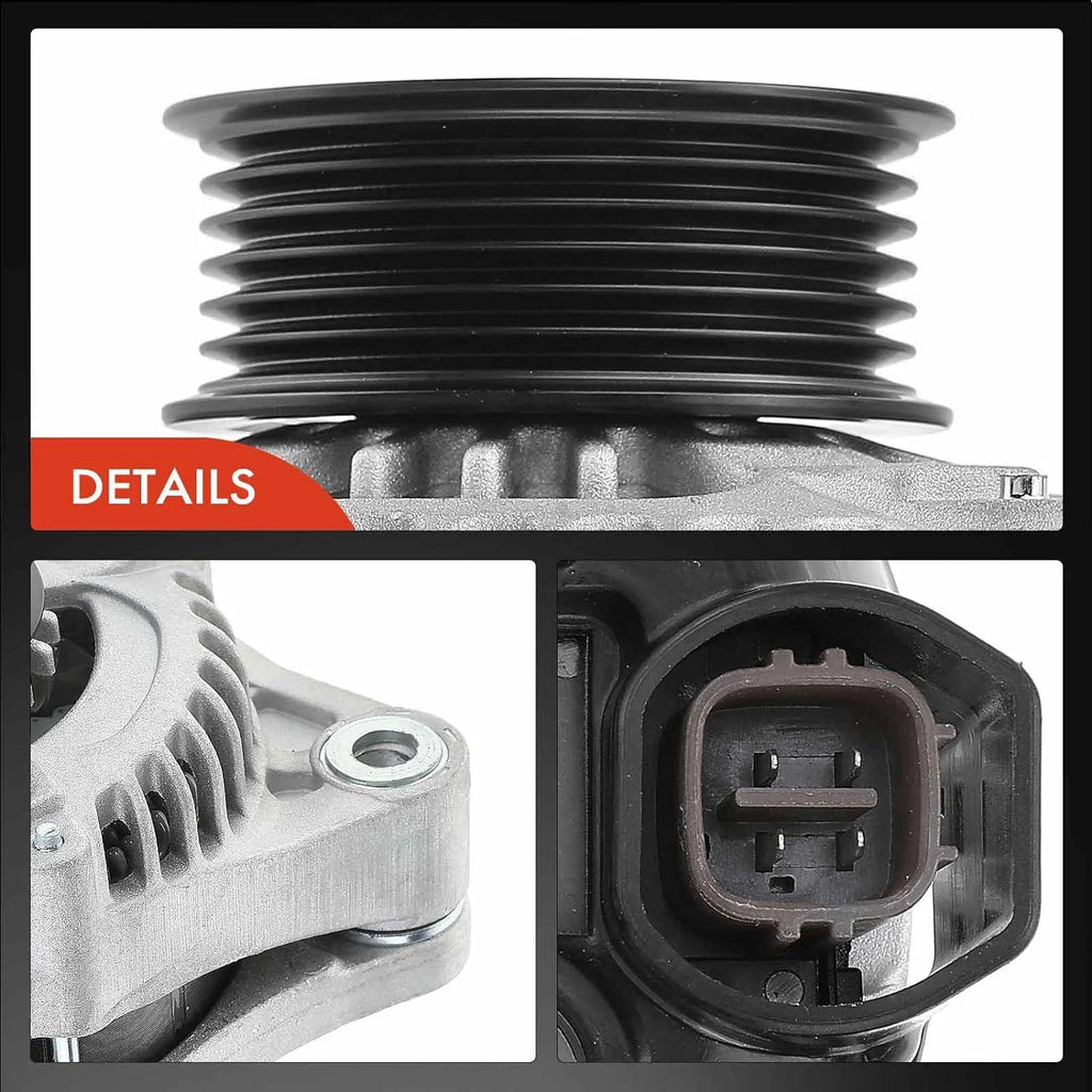 A-Premium Alternator with 12V 130A for Honda Odyssey 2005-2007, Pilot 2005-2008, Ridgeline 2006 & Acura MDX - 3.2L 3.5L