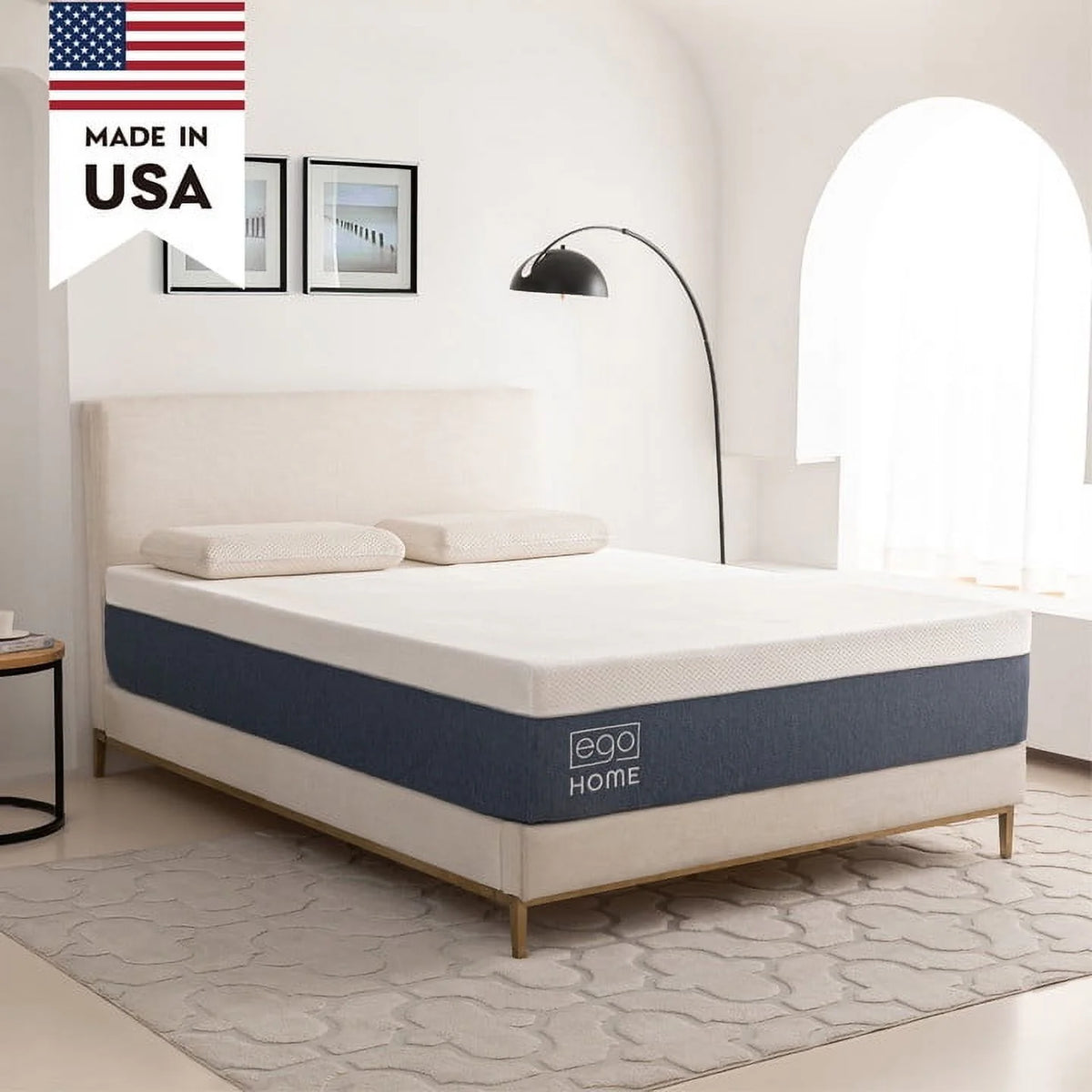 MLILY EGOHOME King Mattress in a Box, 14 inch Cooling Gel Memory Foam Mattress, Beds in a Box, Medium
