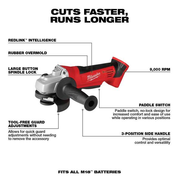 M18 18V Lithium-Ion Cordless Combo Tool Kit (7-Tool) with (4) 3.0 Ah Batteries, Charger and Tool Bag