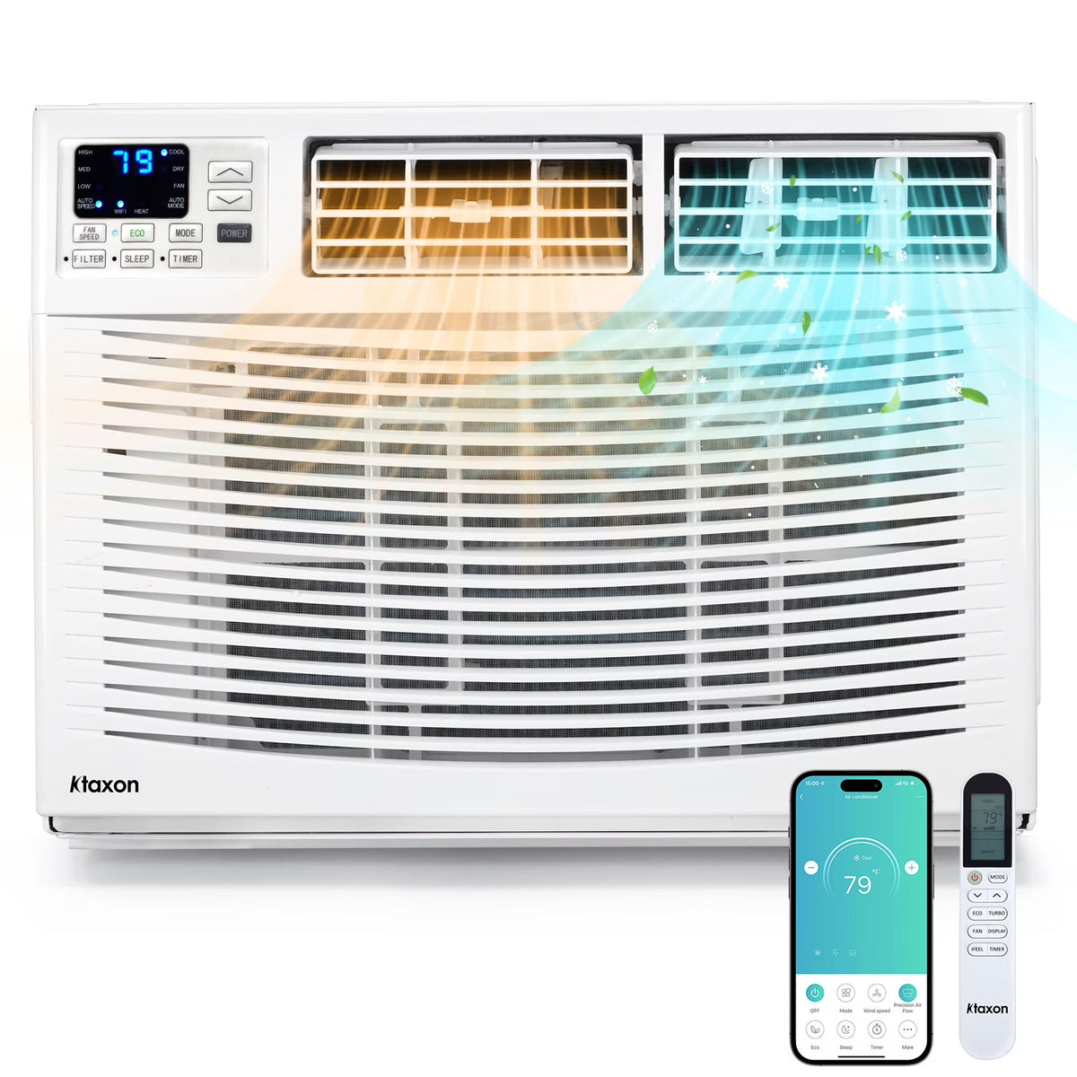 Ktaxon WiFi Enabled 8000 BTU Heat And Cool Window Air Conditioner With Wifi Controls