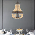 Vanity Art 5 Light Unique Empire Chandelier with Beaded Accents | Modern Hanging Lighting, Ceiling Lights Fixtures for Dining Room Living Room Bed Room Kitchen SYB5265DW-LT