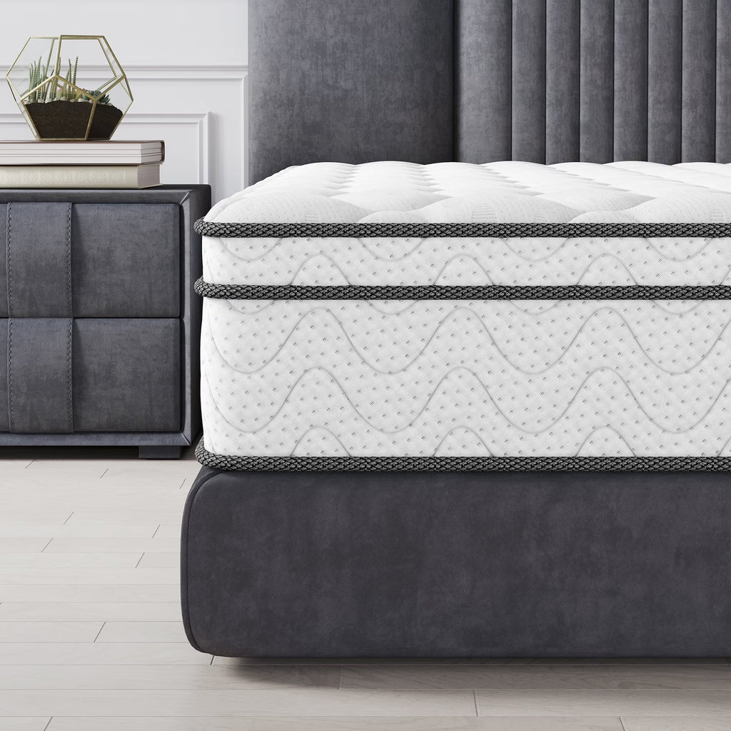 10 Inch Twin Mattress, CertiPUR-US Certified Memory Foam Hybrid Mattress in a Box, Medium Firm Bed Mattress for Kids, Teens & Adults, Neche Single Mattress with Pressure Relief & Support