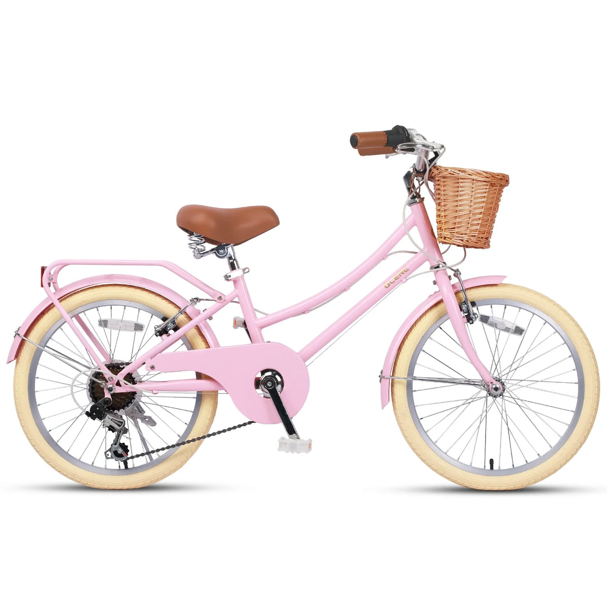 Glerc Missy 24" Girls Cruiser Bike 6-Speed Women's Hybird Bicycle for Ages 7-11 Years, Mint Green