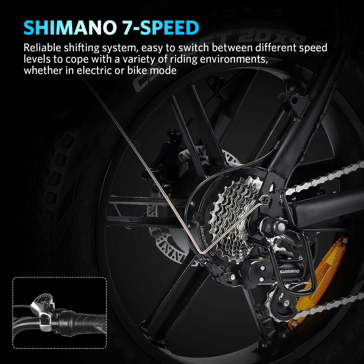 Hipatoo Electric Bike for Adults, 20" Electric Mountain Bike 750W 31MPH, 48V 15Ah Battery, UL2849