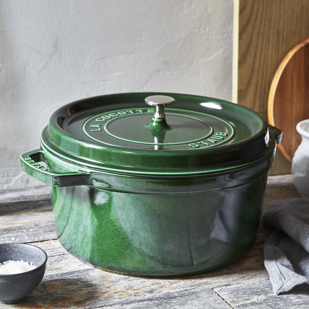 Staub Cast Iron 7-qt Round Cocotte - Grenadine