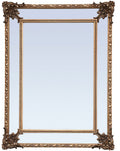 FFPEG Rectangular Baroque Style Antique Gold Mirror - Traditional Old-World Charm -Home Decor