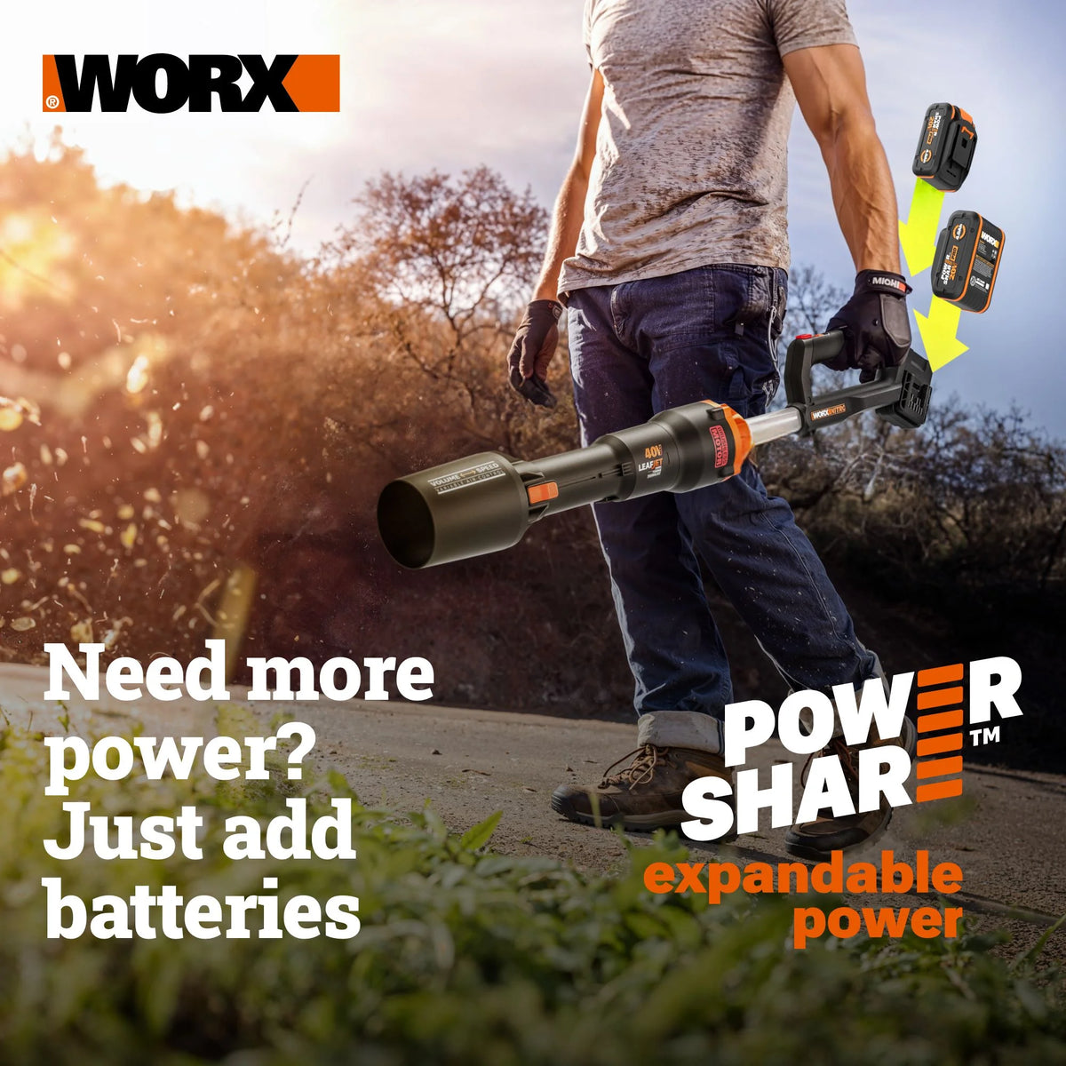 Worx Nitro WG350 20V Brushless 12" Cordless Chainsaw