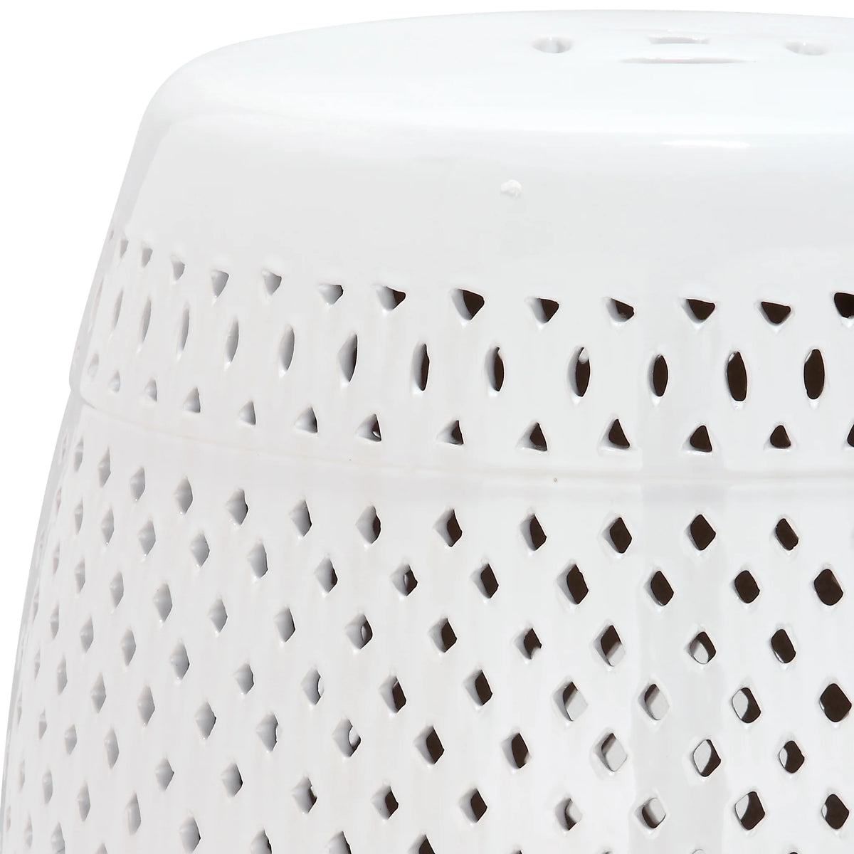 Safavieh Diamond Drum Indoor/Outdoor Garden Patio Stool, White
