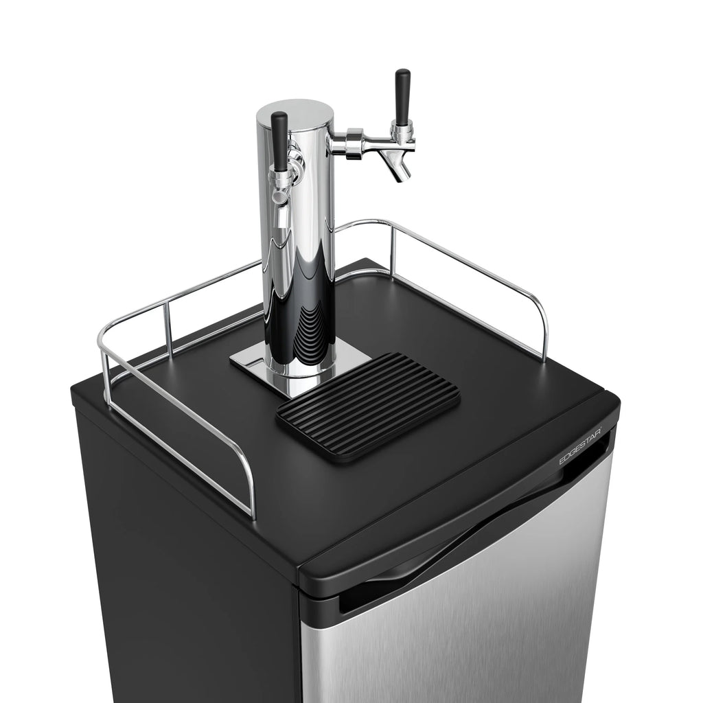 Edgestar Kc2000twin 20" Wide Dual Tap Kegerator For Full Size Kegs - Stainless Steel