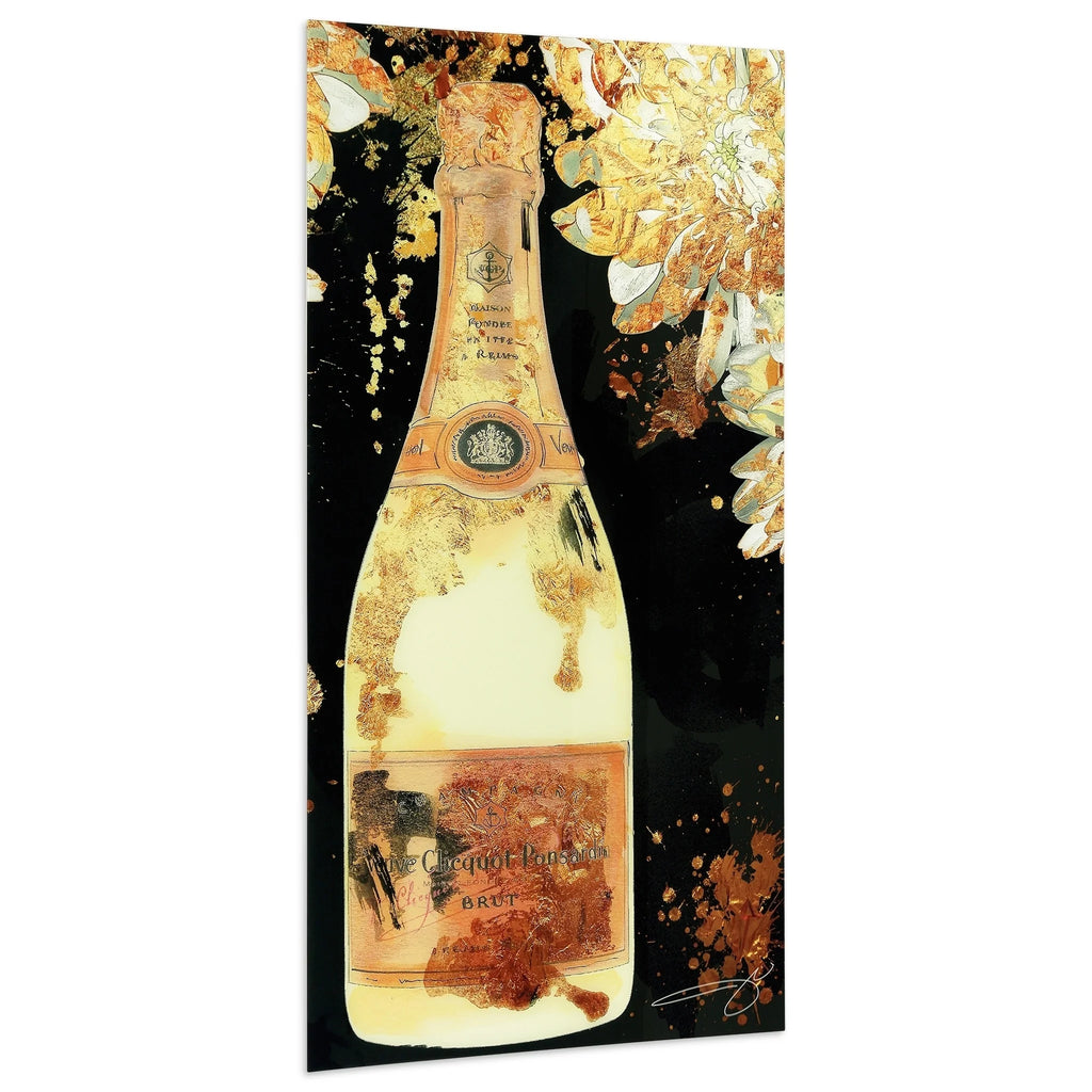 Empire Art Direct Blue Splash Frameless Free Floating Tempered Glass Panel Graphic Wall Art, 72" x 36", Ready to Hang