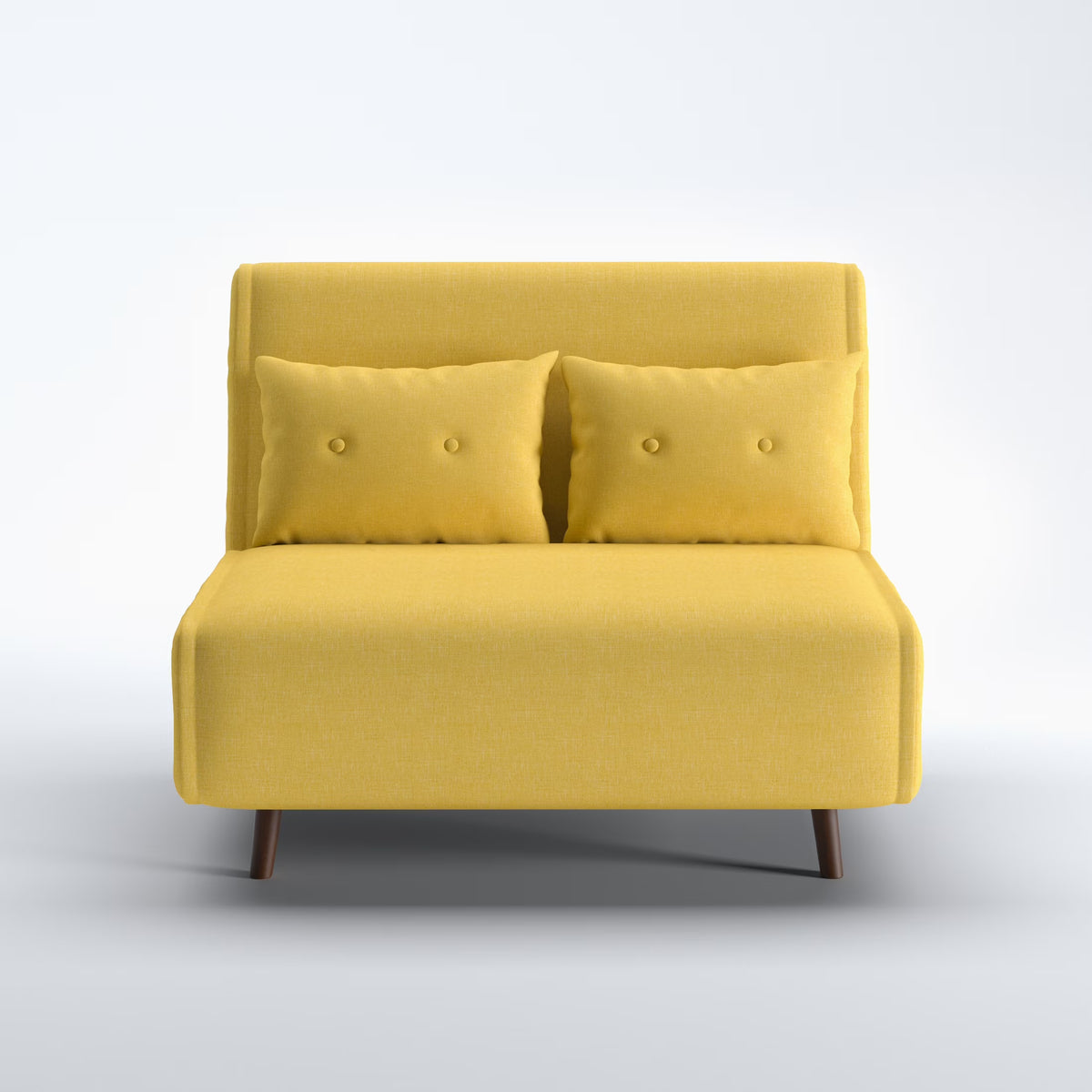 A&D Home Haru 40" Convertible Futon Chair, Linen Beige