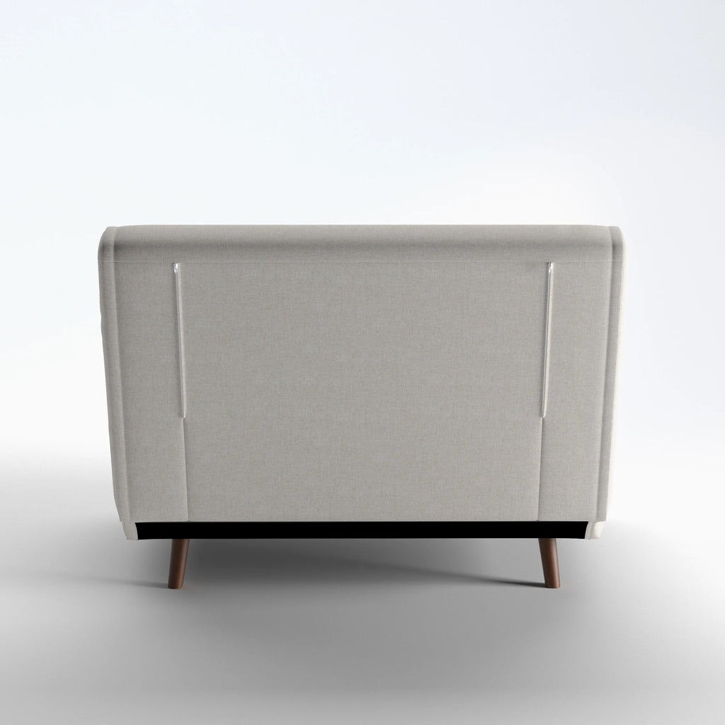 A&D Home Haru 40" Convertible Futon Chair, Linen Beige