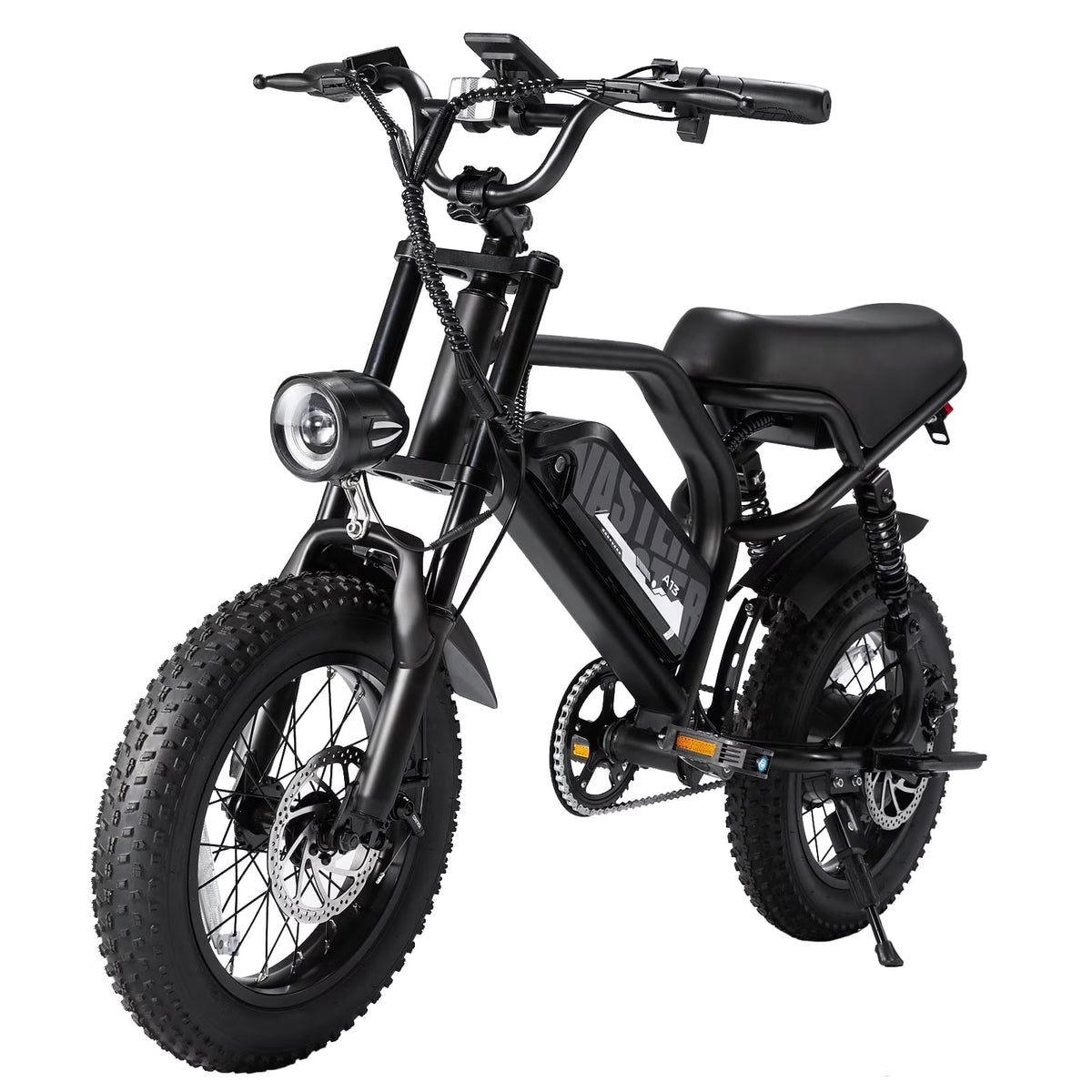 AVDL Electric Bike,16" Fat Tire Ebike,500W Motor,48V 12Ah Removable Battery,4x Suspension,38 Miles Pure Electric,55 Miles Pedal