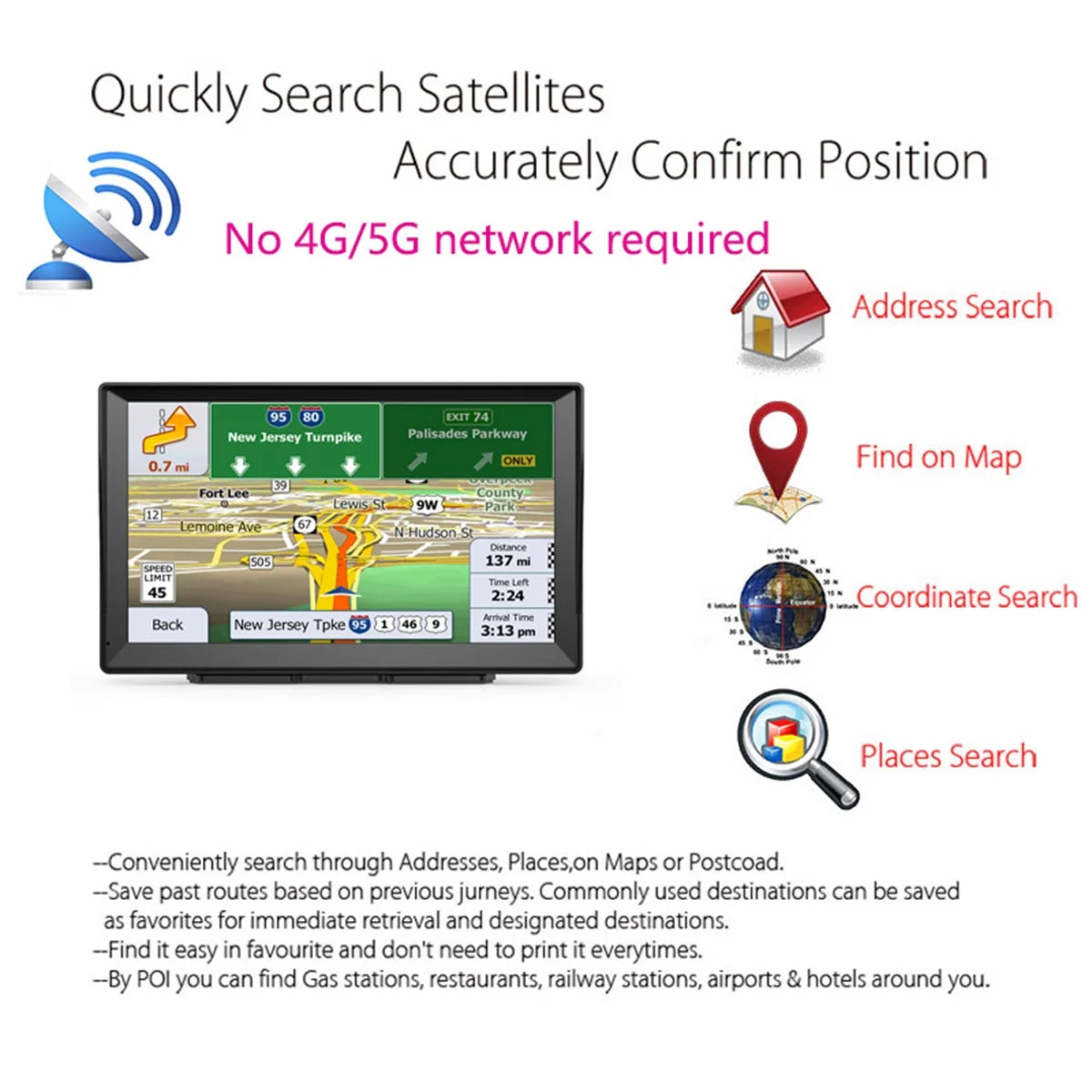 Truck Car GPS Navigation, 9 Inch Trucker GPS Semi 2024 Map, GPS Trucker Commercial, GPS Navigation System, Lifetime Free Map Updates, Spoken Driver Alerts (Upgraded + Avin + BT)