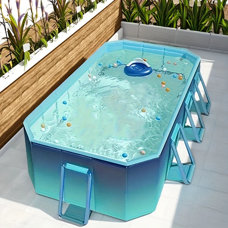 Adult Swimming Pool, Family Large Swimming Pool, Including Multiple Components, Durable PVC Material, Ideal For Outdoor Recreation, Summer Parties, Holidays And Family Gatherings