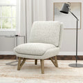 Artum Hill Fiona Cream Armless Soft Boucle Upholstered Accent Chair