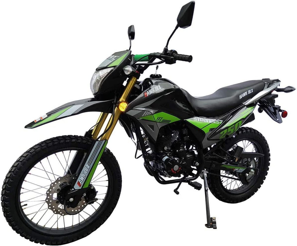RPS Hawk DLX 250 cc EFI Fuel Injection Enduro Dirtbike gas Bike Hawk EFI Deluxe Gas Motorcycle - Choose your color