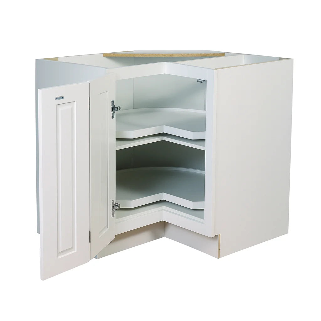 Design House Brookings 36" x 34.5" Solid Wood Ready to Assemble Lazy Susan Kitchen Cabinet, Sherwin Williams? White