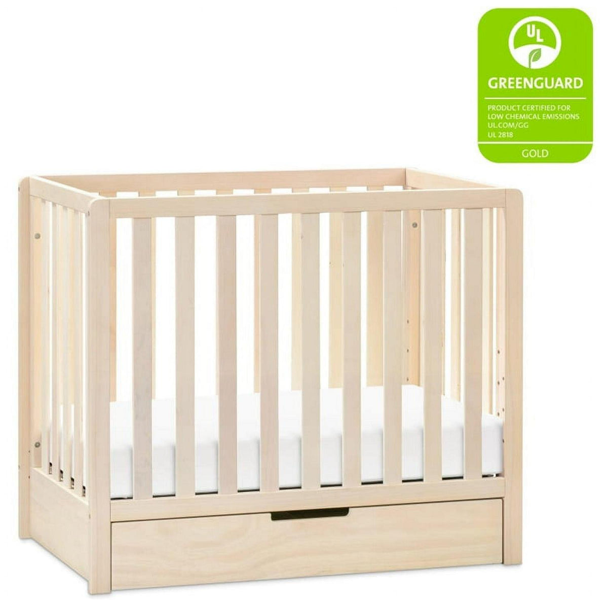 Carter-s by DaVinci Colby 4-in-1 Convertible Mini Crib with Trundle in Washed Natural