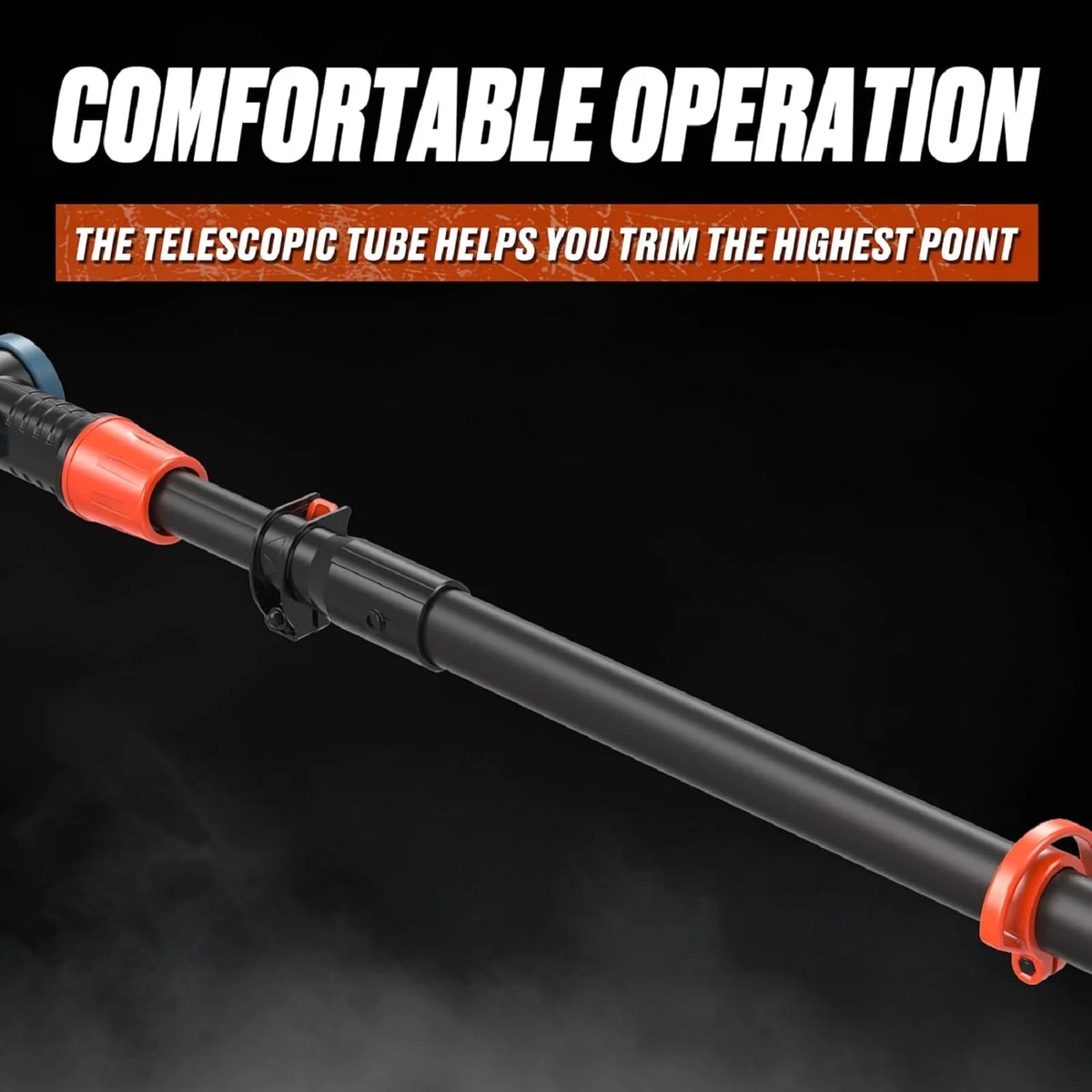 SENIX 20 Volt Max* Cordless Pole Hedge Trimmer 18-Inch Cutting / 21-inch Blade Length with Adjustable Head & Telescoping Shaft, Battery & Charger included, HTPX2-M