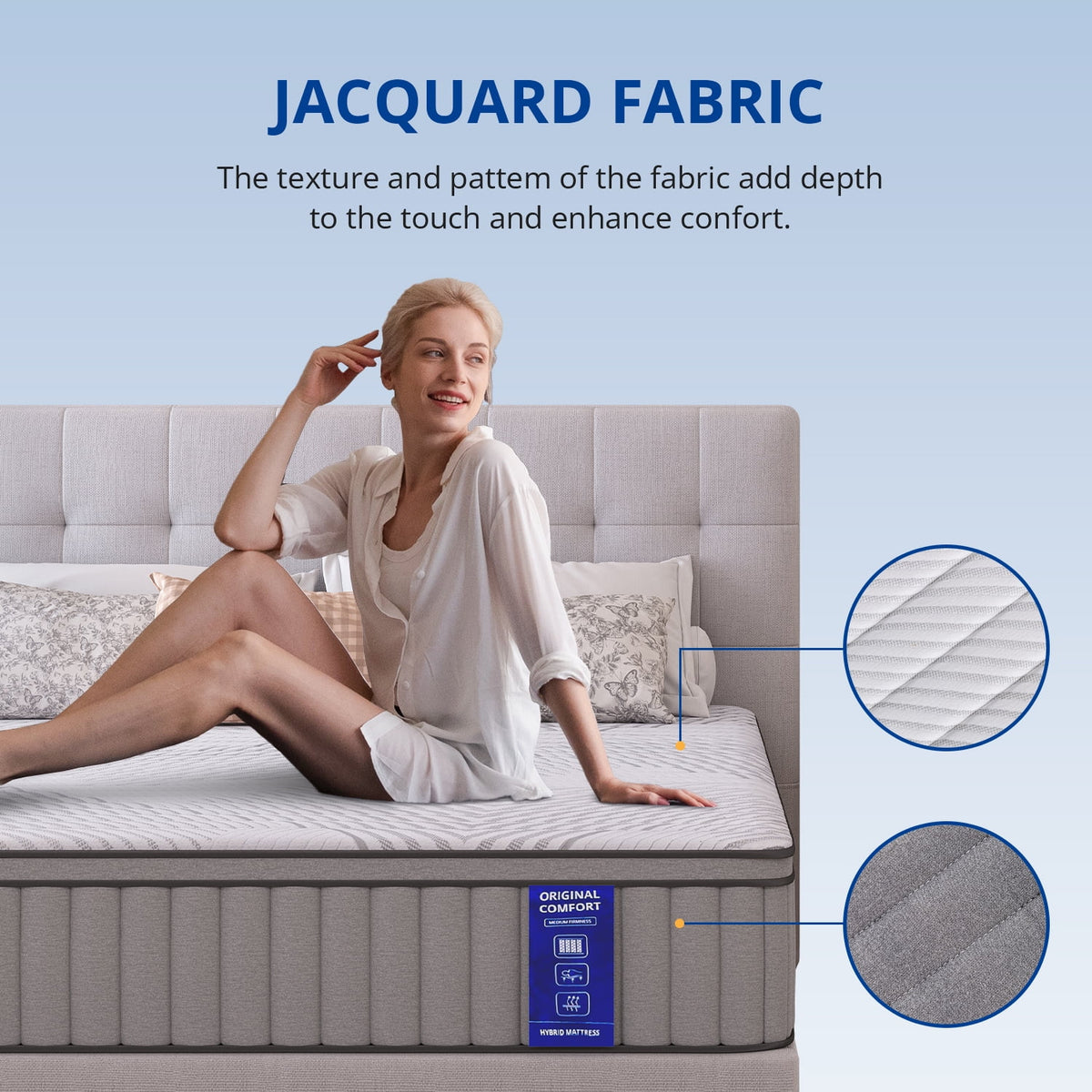 EGOHOME 14 inch King Size Hybrid Mattress In a Box, Cooling Gel Infused Memory Foam, Pocket Spring