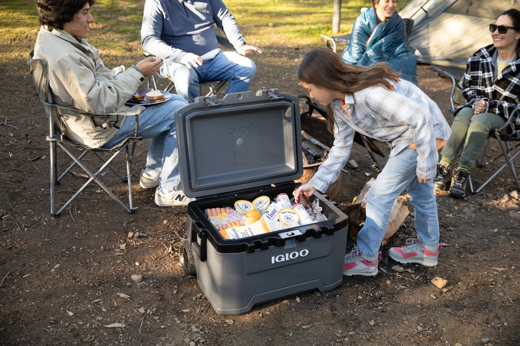 Igloo 52 QT Overland Ice Chest Cooler with Wheels, Gray
