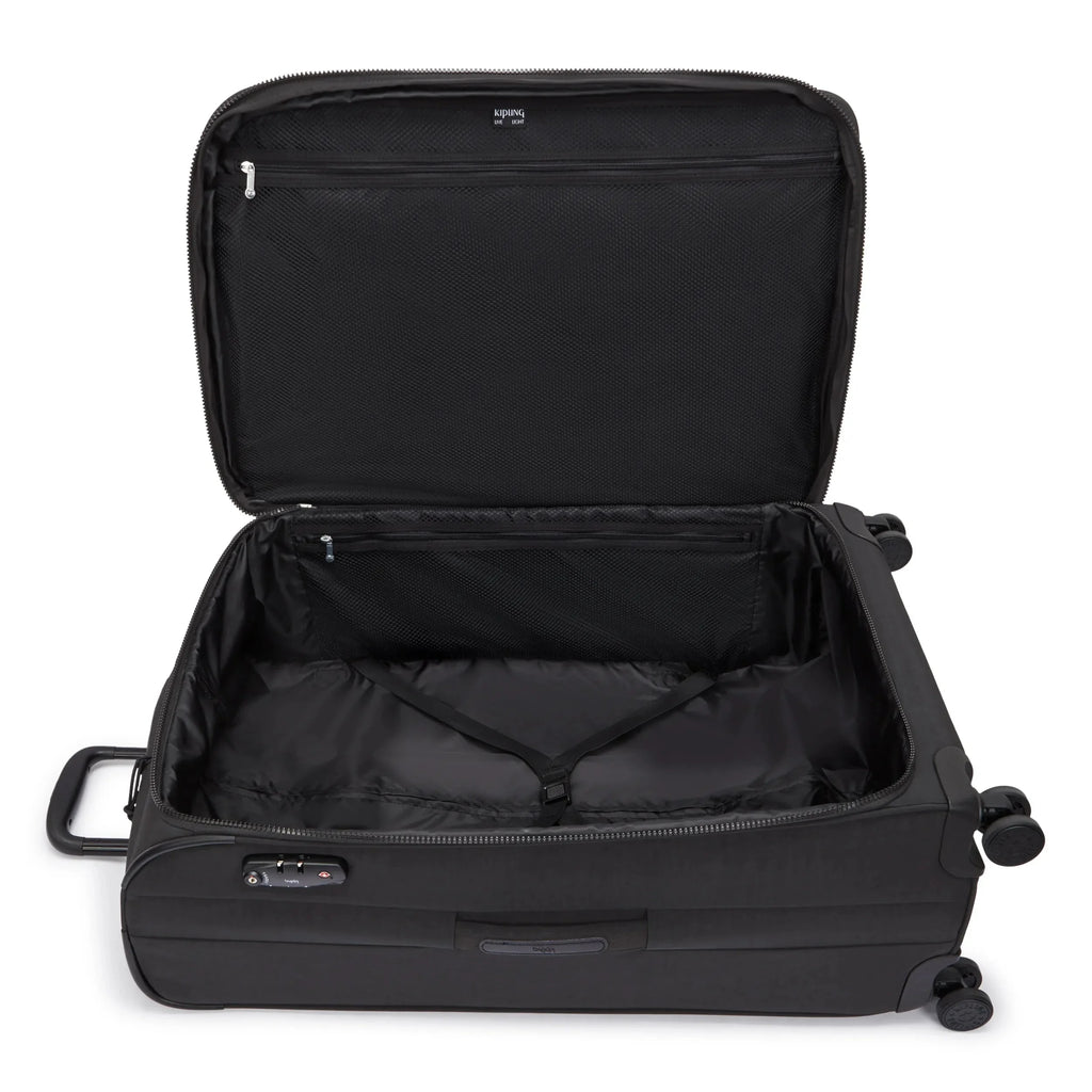 Kipling New Youri Spin Large 4 Wheeled Rolling Luggage Black Noir