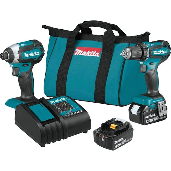 18V LXT Lithium-ion Brushless Cordless 2-Piece Combo Kit 3.0Ah Driver-Drill/ Impact Driver